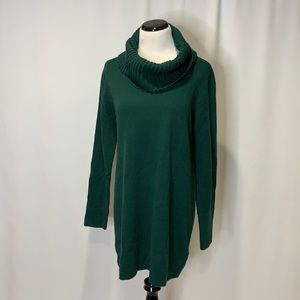 🌻2/$10 H&M Long Sleeve Green Cowl Neck Sweater Dress